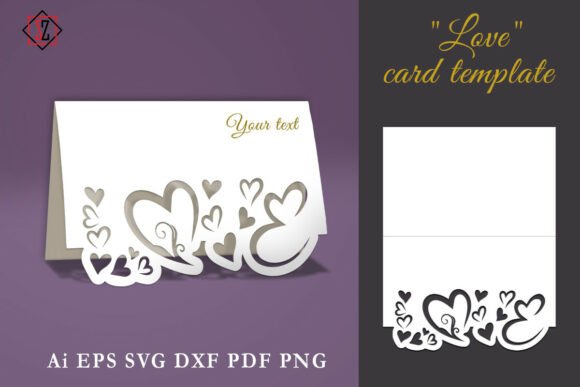 Download "Love" Card Template / Cricut - Love Collection