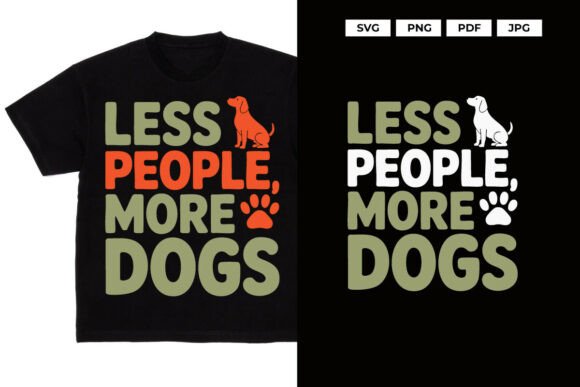 Download Less People More Dogs | Retro Dog Lover - Love Collection