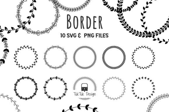Download Wreath Circle Frame Border SVG PNG Set - Premium Bundle