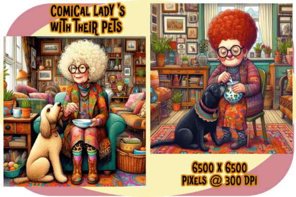 Download Eccentric Ladies and Their Beloved Pets - Love Collection